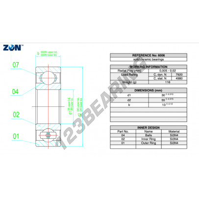 6006-CE-SI3N4-PTFE-ZEN