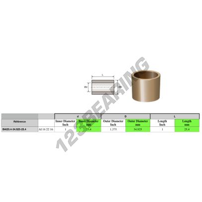 BAI25.400-34.925-25.400