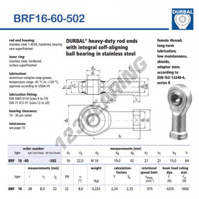 BRF16-60-502-DURBAL