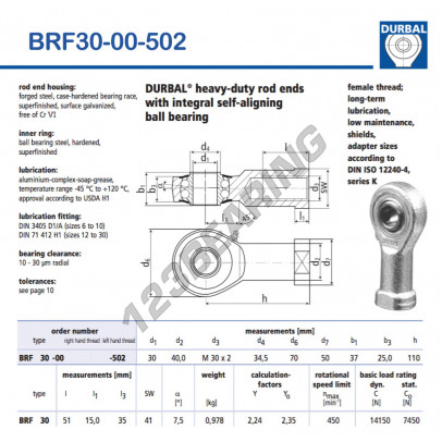 BRF30-00-502-DURBAL