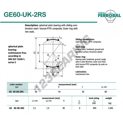 DGE60-UK-2RS-DURBAL