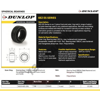 GEZ014-ES-2RS-DUNLOP