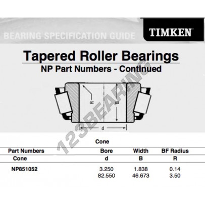 NP851052-TIMKEN