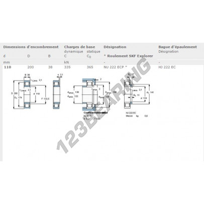 NU222-ECP-SKF
