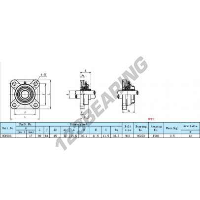 UCF203-INOX
